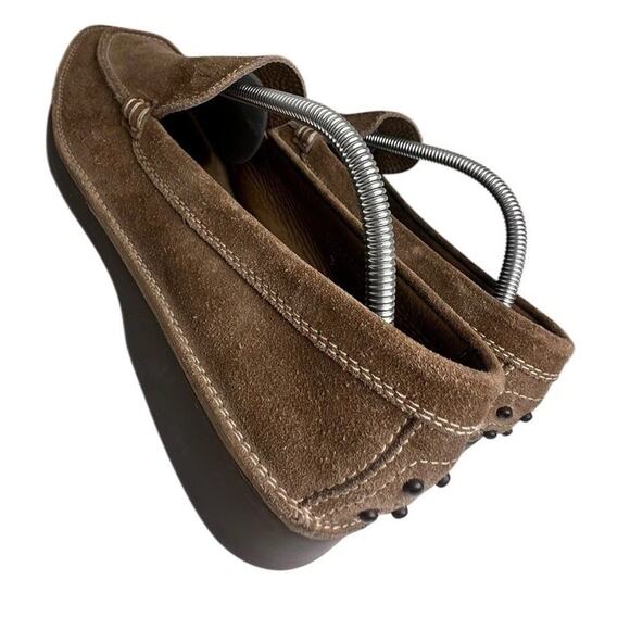 Tods Tan Suede Pantofola Estivo Slip On Loafers Men Sz 9 Preppy Made In Italy EC - Picture 14 of 16